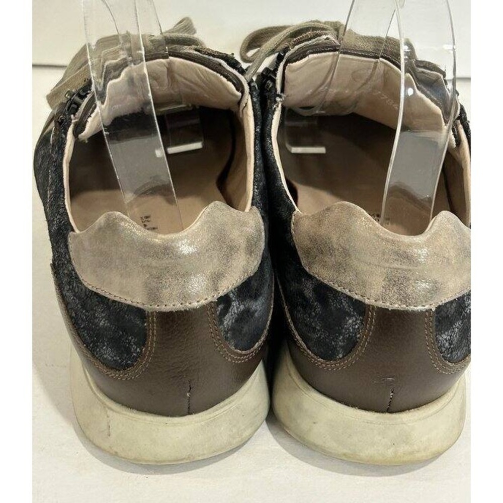 Mephisto Monia Cheetah Bronze Gray Leather Zippers Comfort Sneakers Shoes Size 8 - Picture 4 of 9